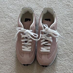 Veja Women's Blush Pink Suede & Textile Sneakers